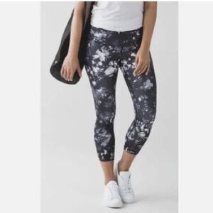 Lululemon Wunder Under Crop Hi-Rise Dusk Tie Dye Leggings Size 4